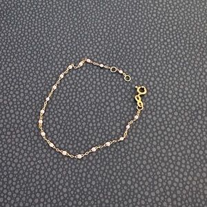 Gigi Clozeau pink bead and 18k gold bracelet
